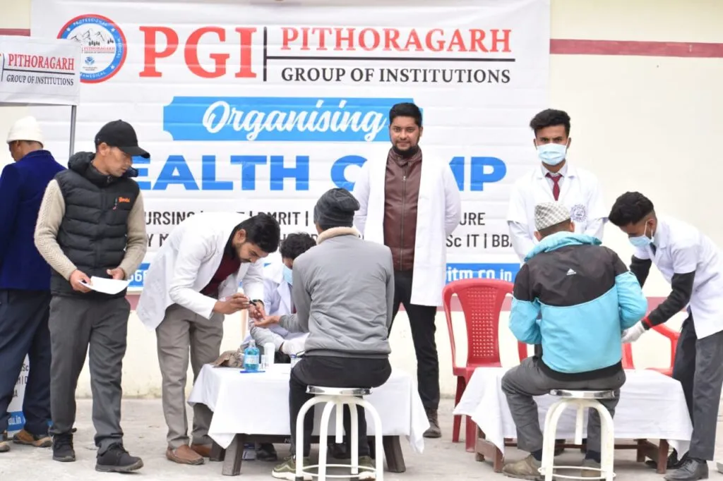 Free medical health camp at Khangla, Dharchula